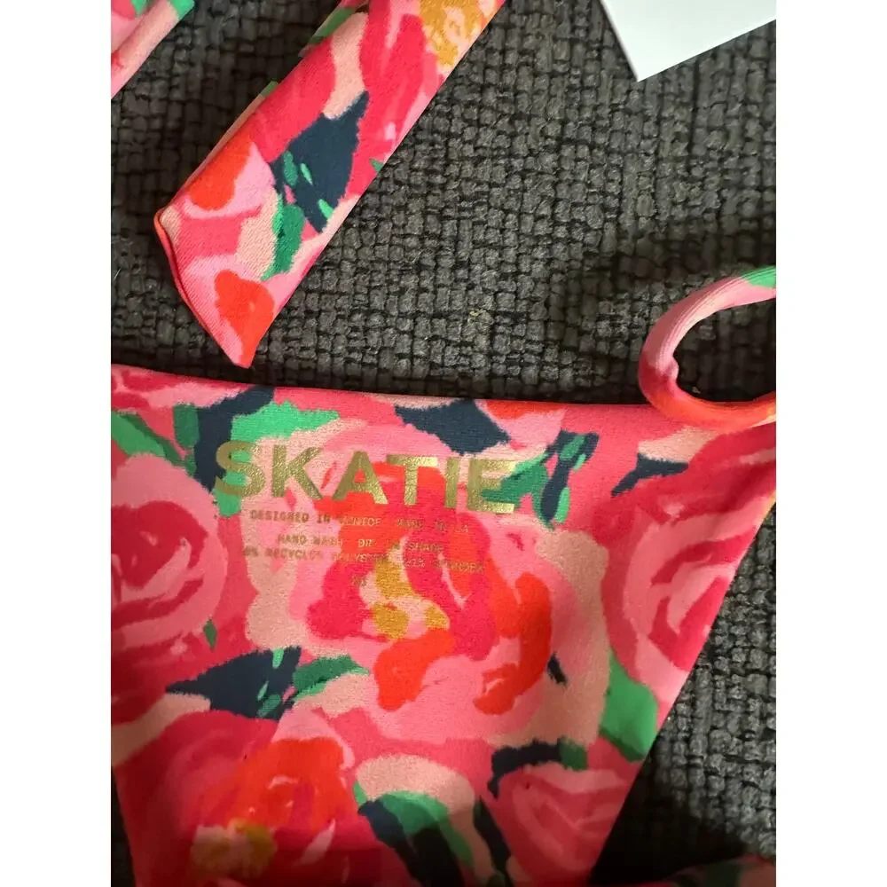 Skatie Katie Top Elsa Bottom Set in Winnetka Floral Print Womans XS/S NWT
